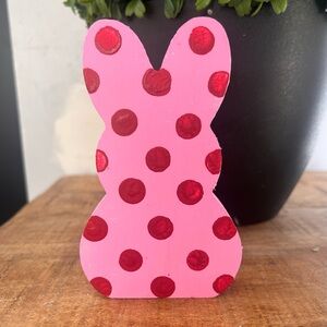 Pink Polka Dot Bunny Decor
